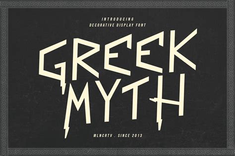 Greek Myth Decorative Display Font By Maulana Creative Thehungryjpeg