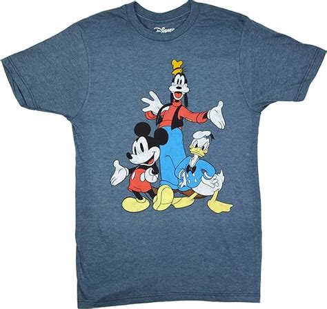 Disney Trio Mickey Donald Goofy Mens T Shirt Small Amazones Ropa Y Accesorios