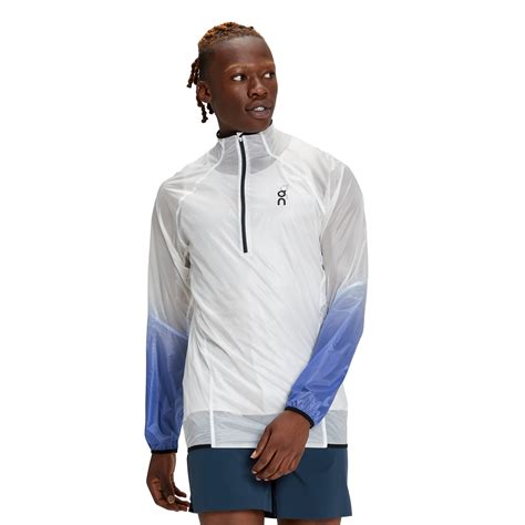 On Chaqueta Running Impermeable Zero Jacket Undyed White And Cobalt