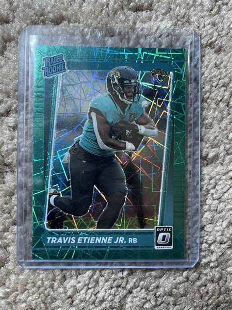 Travis Etienne Jr 2021 Donruss Optic Rated Rookie 214 Green Velocity