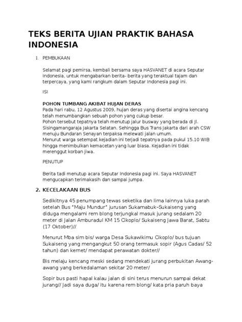 Contoh Teks Menjadi Presenter Berita Tv – Berbagai Contoh