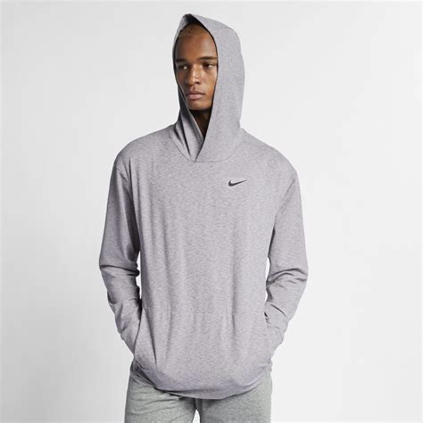 Nike Dri Fit Pullover Long Sleeve Training Hoodie In Gray