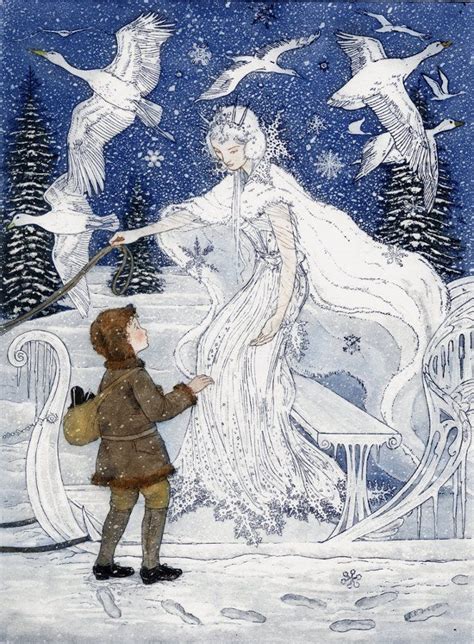 Snow Queen Fairytale Art Fairytale Illustration Snow Fairy