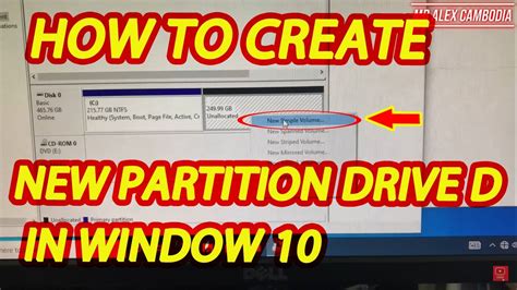 How To Create New Partition Drive D In Window Partition