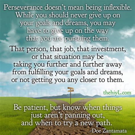 Perseverance And Goals