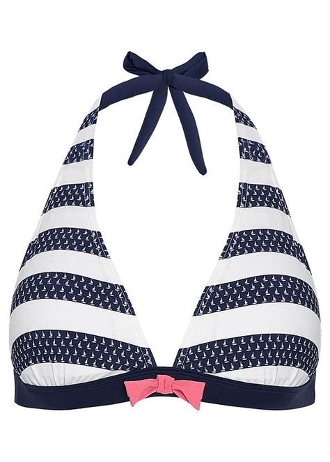 Sailor Blue Sash Tie Halter Top Swimsuit Venus