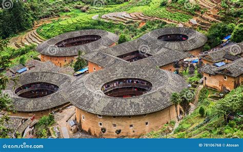 Hakka Tulou Traditional Chinese Housing In Fujian Province Of Ch