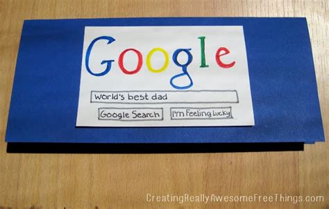 Fold over a small edge of the paper, and tape it down. Handmade Father's Day Card