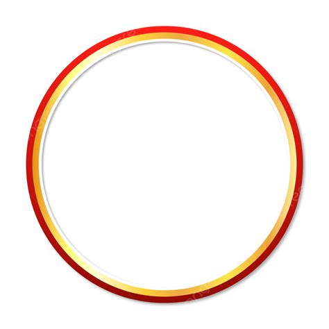 Red Gold Circle Border Ring Frame Vector Element Decorations Red