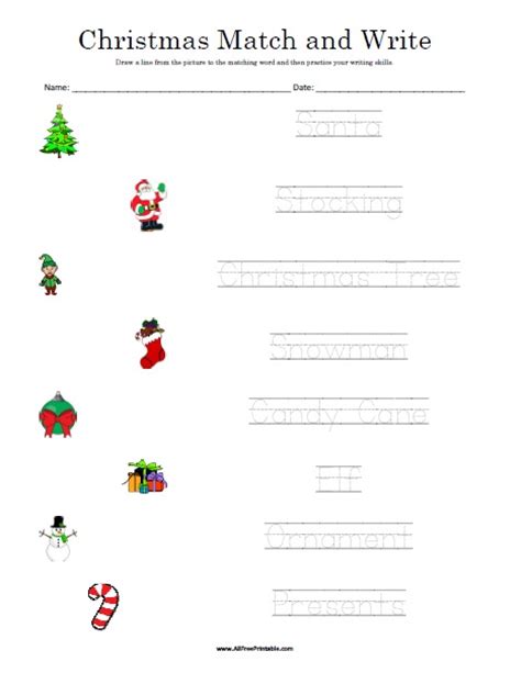 Use these fun and engaging christmas worksheets, christmas activities, and christmas themed teaching resources with your kids. Christmas Matching Worksheet - Free Printable - AllFreePrintable.com