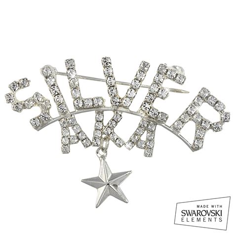 Aka Swarovski Silver Star Classic Pin Arvensis Crystal Jewelry