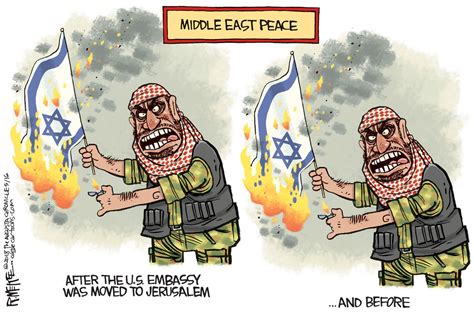 Political Cartoon Us Jerusalem Embassy Israel Palestine Peace Process
