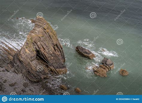 Blackchurch Rock On The North Devon Coast England Viewed From Cliffs