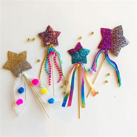 Sparkly Magic Wands Fairy Crafts Crafts Arts And Crafts For Kids