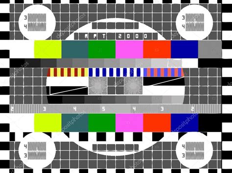 Tv Color Test Pattern Test Card Vector — Stock Vector