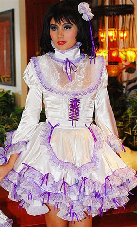Custom Made Princess Sissy Satin Organza Dress Outfit Fancy Cosplay Costume In Mens Costumes