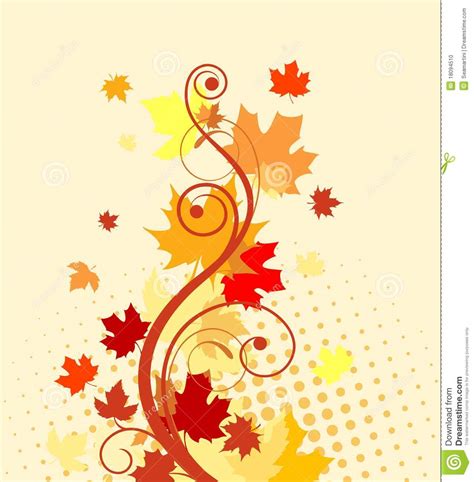 Autumn Leaves Background Stock Vector Illustration Of Elegance 18094510