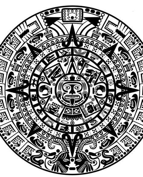 Aztec Maya Calendar Mayan Calendar Maya Calendar Mayan Art