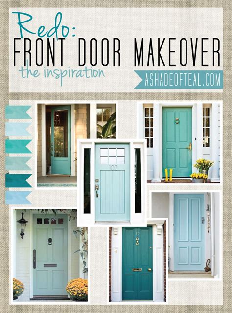 Some of the most popular colors for front doors are black, white, gray, blue, red, yellow and stained wood. Redo: Front Door {Inspiration} | A Shade Of Teal | Front ...