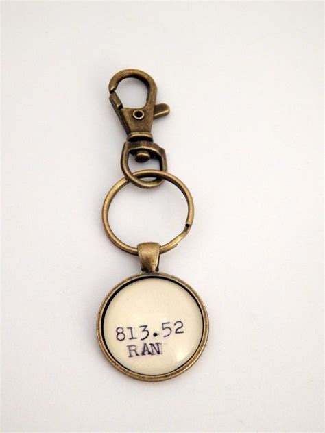 Ayn Rand Key Ring Book Keychain Mens T By Bythebookboutique
