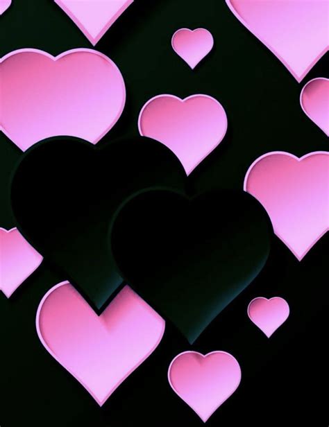 Cute Iphone Black And Red Heart Wallpaper