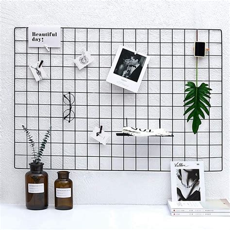 Hoccot wall stainless steel shelf 12 x 48, heavy duty 300 lb metal shelf, nsf, commercial wall mounted floating shelving for kitchen, restaurant, food truck, garage, laundry room. DIY Metal Grid Photo Wall,Multifunction Wall Mounted Ins ...