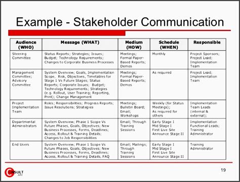 7 Project Team Communication Plan Template