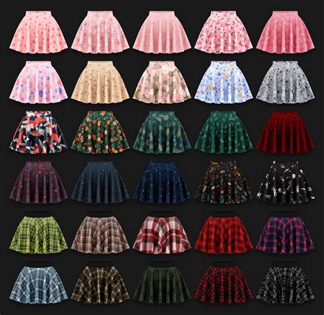 Mini Skater Skirt 4w25 On Patreon In 2021 Sims 4 Clothing Sims 4