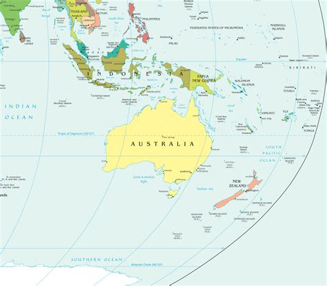Oceania Political Map 1 Mapsofnet