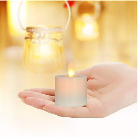 Set Of Luminara Tea Lights Battery Operated Flameless Led Candles With Remote Ebay