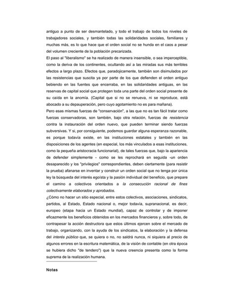 Bourdieu La Esencia Del Neoliberalismo Pdf