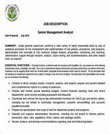 Management Analyst Job Description Pictures