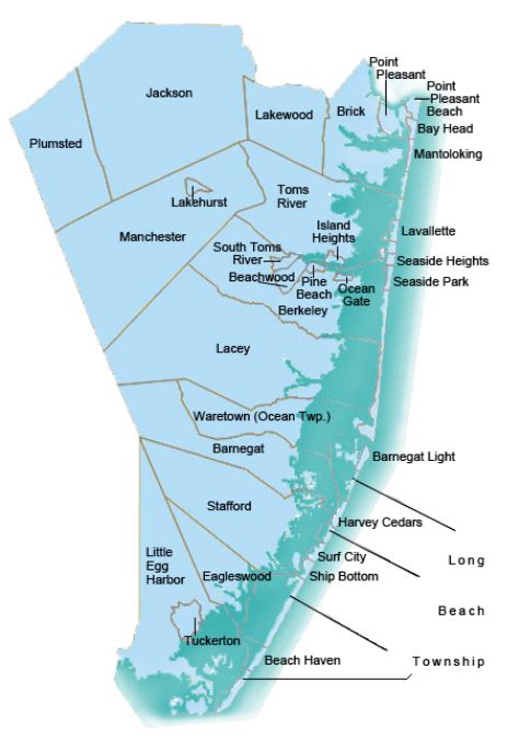 Ocean County Town Map