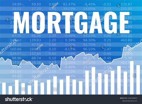 Word Mortgage On Blue Finance Background Stock Vector Royalty Free