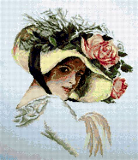 Схема вышивки женский портрет №431870 Вышивка крестом