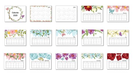 2020 Floral Calendar All Pages