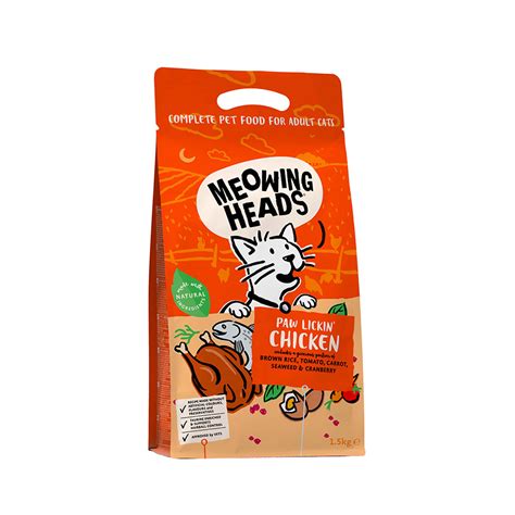 Meowing Heads Paw Lickin Chicken Complete Adult Cat Food 15kg Pets