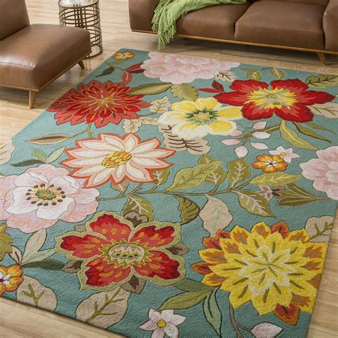 nourison hand hooked fantasy blue area rug 8 x 10 6 shopping the best