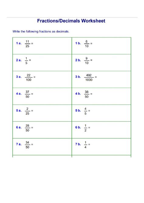 We have recently sorted all worksheets by operations. Converting Fractions To Decimals Worksheet With Answers ...