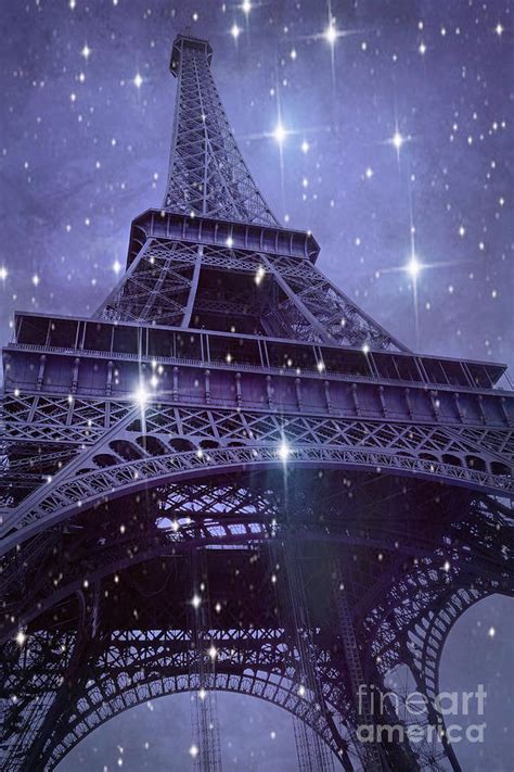 Paris Eiffel Tower Starry Night Photos Eiffel Tower With Stars