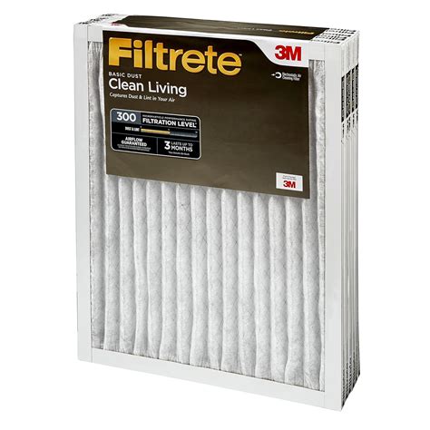 Filtrete 20x25x1 Clean Living Basic Dust Ac Furnace Air Filter Mpr 300