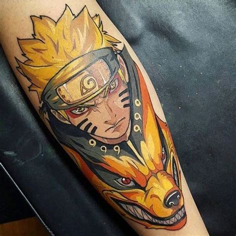 Naruto tattoo may differ from person to person; Naruto and Kurama Forearm Tattoo | Amazing Tattoo Ideas