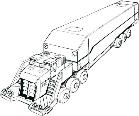 Semi Truck Line Drawing Free Download On Clipartmag