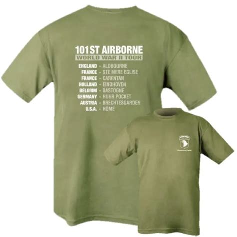 Usa Army 101st Airborne T Shirt Mens S 2xl 100 Cotton Ww2 Tour