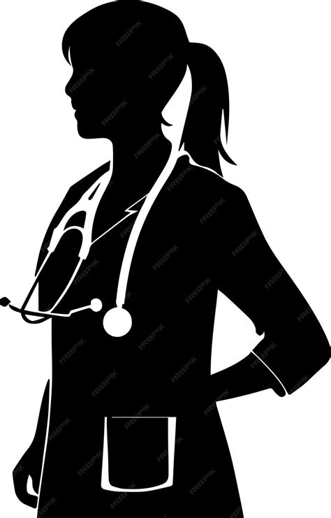 Premium Vector Female Doctor Silhouette Illustration 3