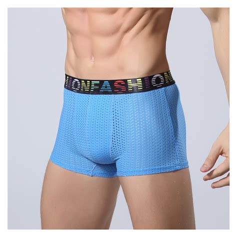 Underwear Blue Boxer Breathable Fashion Sex Stretchable Fiber Calitta