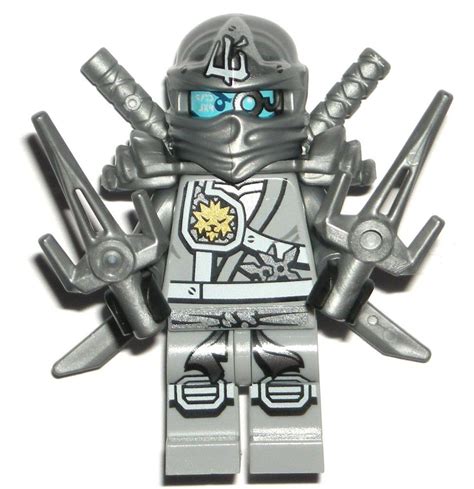 Lego Ninjago Zane Zukin Minifigure Authentic Titanium Dragon Silver