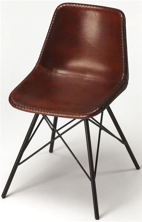 Inland Brown Leather Side Chair From Butler Coleman Furniture