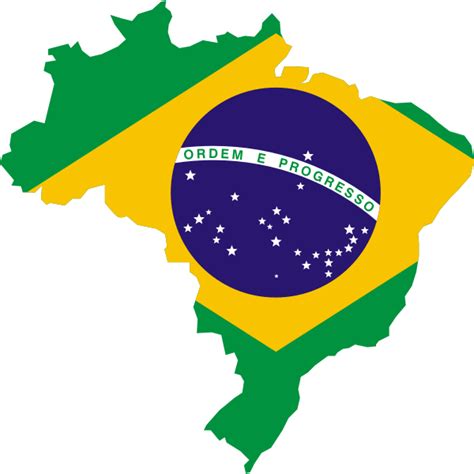 Brazil Flag Map Free SVG