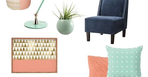 Maybe you would like to learn more about one of these? Navy, Mint and Peach Home Decor | Peach, Navy and Spring